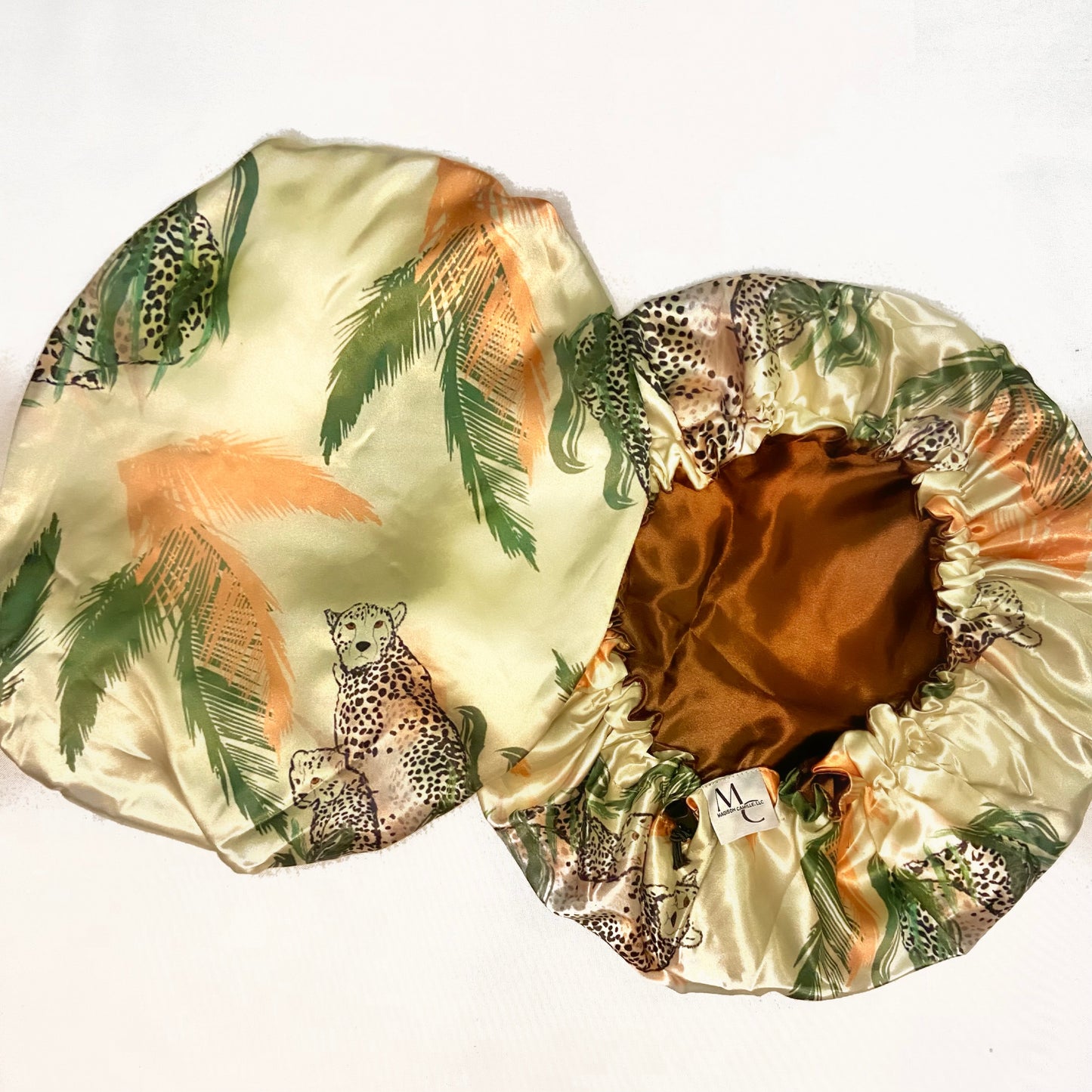 A Mother’s Love Cheetah Print Satin Bonnet